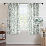 H.VERSAILTEX Linen Blend Curtains for Living Room Printed Floral Curtain Grommet Farmhouse Flower Patterned Drapes Window Treatment Panels Set of 2 Panels, 52" W x 84" L, Belinna Floral - Orange