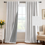 H.VERSAILTEX 100% Blackout Curtains Back Tab Full Light Blocking Thermal Insulated 2 Panels