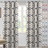 H.VERSAILTEX Blackout Curtains for Bedroom Printed Design 96 Inch Thermal Insulated 2 Panels