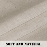 Light Filtering Linen Textured Curtains Grommet Curtains