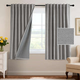 H.VERSAILTEX 100% Blackout Curtains Back Tab Full Light Blocking Thermal Insulated 2 Panels