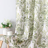 H.VERSAILTEX Farmhouse Floral Curtains for Living Room 84 Inch Length 2 Panles Set Summer Privacy Light Filtering Sheer Curtains Linen Style Drapes, Damask Printed Curtain, Taupe