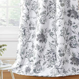 H.VERSAILTEX Floral Blackout Curtains for Living Room Thermal Insulated Grommet Drapes