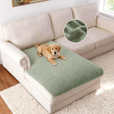 H.VERSAILTEX Non Slip Pet Couch Cover Chenille Dog Bed Protector Thick Soft Sofa Slipcover Pet Friendly Washable Couch Cushion Covers for Pets (30" x 53", Sage)