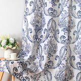 H.VERSAILTEX Farmhouse Floral Curtains for Living Room 84 Inch Length 2 Panles Set Summer Privacy Light Filtering Sheer Curtains Linen Style Drapes, Damask Printed Curtain, Taupe