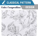 H.VERSAILTEX 100% Blackout Curtains for Living Room Camellia Floral Thermal Insulated Grommet Window Drapes 2 Panels