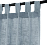 H.VERSAILTEX Linen Natural Linen Blended Curtains for Living Room Burlap Linen Textured Tab Top Curtain Energy Efficient Light Filtering Curtains (Set of 2, 52" x 84", Stone Blue)