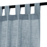 H.VERSAILTEX Linen Natural Linen Blended Curtains for Living Room Burlap Linen Textured Tab Top Curtain Energy Efficient Light Filtering Curtains (Set of 2, 52" x 84", Stone Blue)