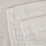Natural Linen Semi Sheer Curtains Grommet Soft Privacy Drapes