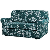 H.VERSAILTEX Super Stretch 3 Pieces Sofa Covers for 2 Cushion Couch Covers Sofa Slipcovers Feature Soft Thick Bouncy Modern Style with Individual Cushion Covers Pet Friendly - Loveseat, Aqua