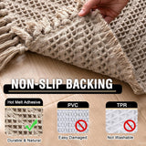 H.VERSAILTEX Waffle Boho Bath Mat – Super Absorbent, Non-Slip & Quick Dry