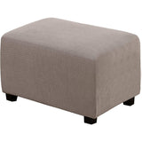 Ottoman Cover Slipcover Rectangle Fit Length Footrest Sofa Slipcovers Stool Cover