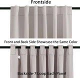 H.VERSAILTEX Blackout Thermal Insulated Window Curtains Bedroom Darkening Black out Drapes for Living Room Back Tab/Rod Pocket Draperies, 2 Panels, 52" x 96", Stone