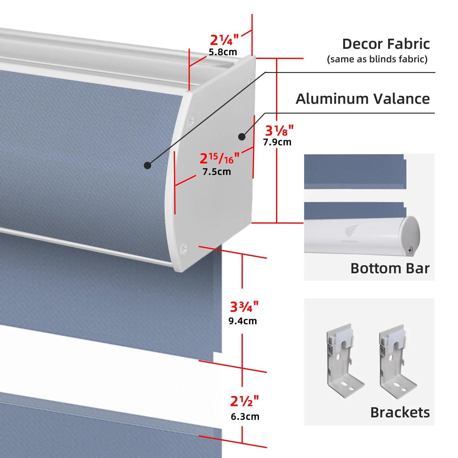 Motorized Zebra Shades 90% Blackout 95mm Astrid