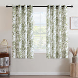H.VERSAILTEX Linen Blend Curtains for Living Room Printed Floral Curtain Grommet Farmhouse Flower Patterned Drapes Window Treatment Panels Set of 2 Panels, 52" W x 63" L, Retro Floral - Brown