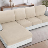 H.VERSAILTEX Sectional Couch Covers 1 Piece Chaise Slipcover L Shape Separate Cushion Couch Cover for Both Left/Right Sectional Couch