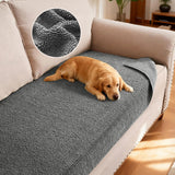 H.VERSAILTEX Non Slip Pet Couch Cover Chenille Dog Bed Protector Thick Soft Sofa Slipcover Pet Friendly Washable Couch Cushion Covers for Pets (30" x 53", Sage)