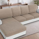 H.VERSAILTEX Sectional Couch Covers 1 Piece Chaise Slipcover L Shape Separate Cushion Couch Cover for Both Left/Right Sectional Couch