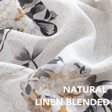 H.VERSAILTEX Linen Blend Curtains for Living Room Printed Floral Curtain Grommet Farmhouse Flower Patterned Drapes Window Treatment Panels Set of 2 Panels, 52" W x 84" L, Belinna Floral - Orange