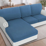 H.VERSAILTEX Sectional Couch Covers 1 Piece Chaise Slipcover L Shape Separate Cushion Couch Cover for Both Left/Right Sectional Couch