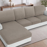 H.VERSAILTEX Sectional Couch Covers 1 Piece Chaise Slipcover L Shape Separate Cushion Couch Cover for Both Left/Right Sectional Couch