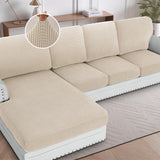 H.VERSAILTEX Sectional Couch Covers 1 Piece Chaise Slipcover L Shape Separate Cushion Couch Cover for Both Left/Right Sectional Couch