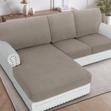 H.VERSAILTEX Sectional Couch Covers 1 Piece Chaise Slipcover L Shape Separate Cushion Couch Cover for Both Left/Right Sectional Couch