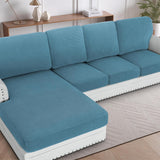 H.VERSAILTEX Sectional Couch Covers 1 Piece Chaise Slipcover L Shape Separate Cushion Couch Cover for Both Left/Right Sectional Couch