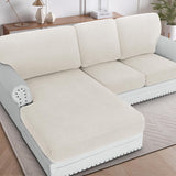 H.VERSAILTEX Sectional Couch Covers 1 Piece Chaise Slipcover L Shape Separate Cushion Couch Cover for Both Left/Right Sectional Couch
