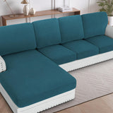 H.VERSAILTEX Sectional Couch Covers 1 Piece Chaise Slipcover L Shape Separate Cushion Couch Cover for Both Left/Right Sectional Couch