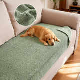 H.VERSAILTEX Non Slip Pet Couch Cover Chenille Dog Bed Protector Thick Soft Sofa Slipcover Pet Friendly Washable Couch Cushion Covers for Pets (30" x 53", Sage)
