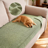 H.VERSAILTEX Non Slip Pet Couch Cover Chenille Dog Bed Protector Thick Soft Sofa Slipcover Pet Friendly Washable Couch Cushion Covers for Pets (30" x 53", Sage)