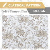 H.VERSAILTEX Linen Blend Curtains for Living Room Printed Floral Curtain Grommet Farmhouse Flower Patterned Drapes Window Treatment Panels Set of 2 Panels, 52" W x 84" L, Iberra Sesame - Taupe