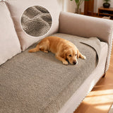 H.VERSAILTEX Non Slip Pet Couch Cover Chenille Dog Bed Protector Thick Soft Sofa Slipcover Pet Friendly Washable Couch Cushion Covers for Pets (30" x 53", Sage)