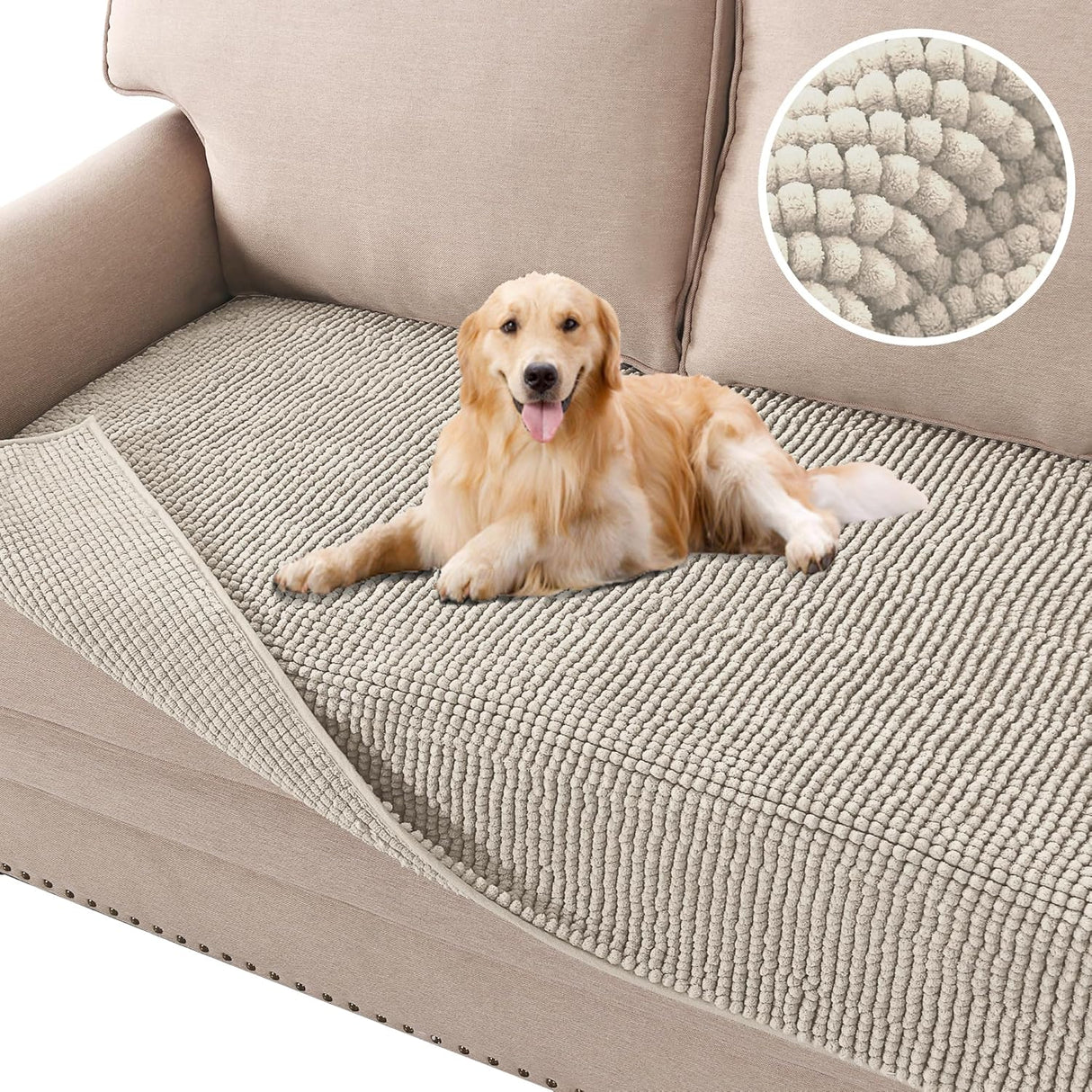 H.VERSAILTEX Thick Chenille Sofa Cover for Dogs & Pets – Soft, Anti-Slip Design