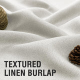 H.VERSAILTEX Farmhouse Boho Curtains for Living Room, 90% Blackout Drapes for Bedroom Energy Efficient, 96 Inch Long Windows Grommet Curtains, Burlap Textured 2 Panels, W52 x L96in, Heather Ivory