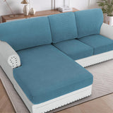 H.VERSAILTEX Sectional Couch Covers 1 Piece Chaise Slipcover L Shape Separate Cushion Couch Cover for Both Left/Right Sectional Couch