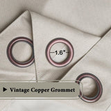 Linen Blackout Thermal Insulated Grommet Curtain