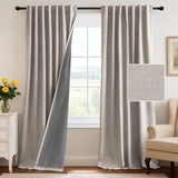 H.VERSAILTEX 100% Blackout Curtains Back Tab Full Light Blocking Thermal Insulated 2 Panels