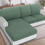 H.VERSAILTEX Sectional Couch Covers 1 Piece Chaise Slipcover L Shape Separate Cushion Couch Cover for Both Left/Right Sectional Couch