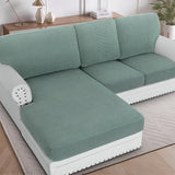 H.VERSAILTEX Sectional Couch Covers 1 Piece Chaise Slipcover L Shape Separate Cushion Couch Cover for Both Left/Right Sectional Couch