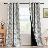 H.VERSAILTEX Floral 100% Blackout Vintage Curtains Patterned Thermal Insulated Grommet Window Drapes
