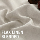 H.VERSAILTEX Light Filtering Linen Curtains 84 Inch for Bedroom, Pale Oak