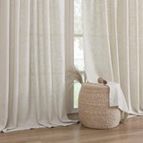 H.VERSAILTEX Light Filtering Linen Curtains 84 Inch for Bedroom, Pale Oak