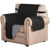 Reversible Furniture Protector Anti-Slip Water Resistant 2" Elastic Straps Couch Covers