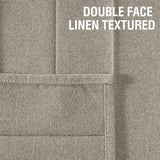 H.VERSAILTEX 100% Blackout Linen Curtain Accordion Door Curtains for Doorway Privacy Folding Closet Door Curtain Room Divider Sliding Door Shade with Hooks, 1 Panel, W55 x L78, Heather Taupe