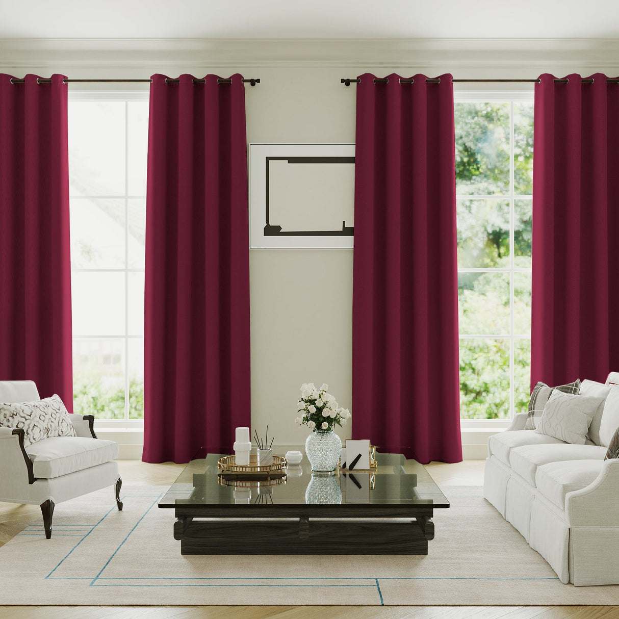 100% Blackout Curtains for Bedroom Thermal Insulated Blackout Curtains