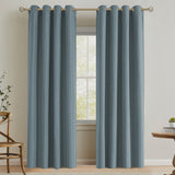 Blackout Fine Line Faux Linen Curtains