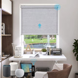 Motorized Light Filtering Roller Shades 70% Blackout Essential
