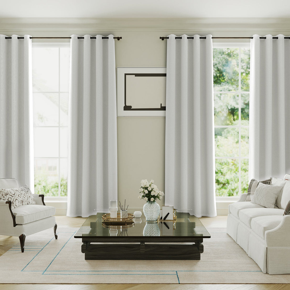 100% Blackout Curtains for Bedroom Thermal Insulated Blackout Curtains